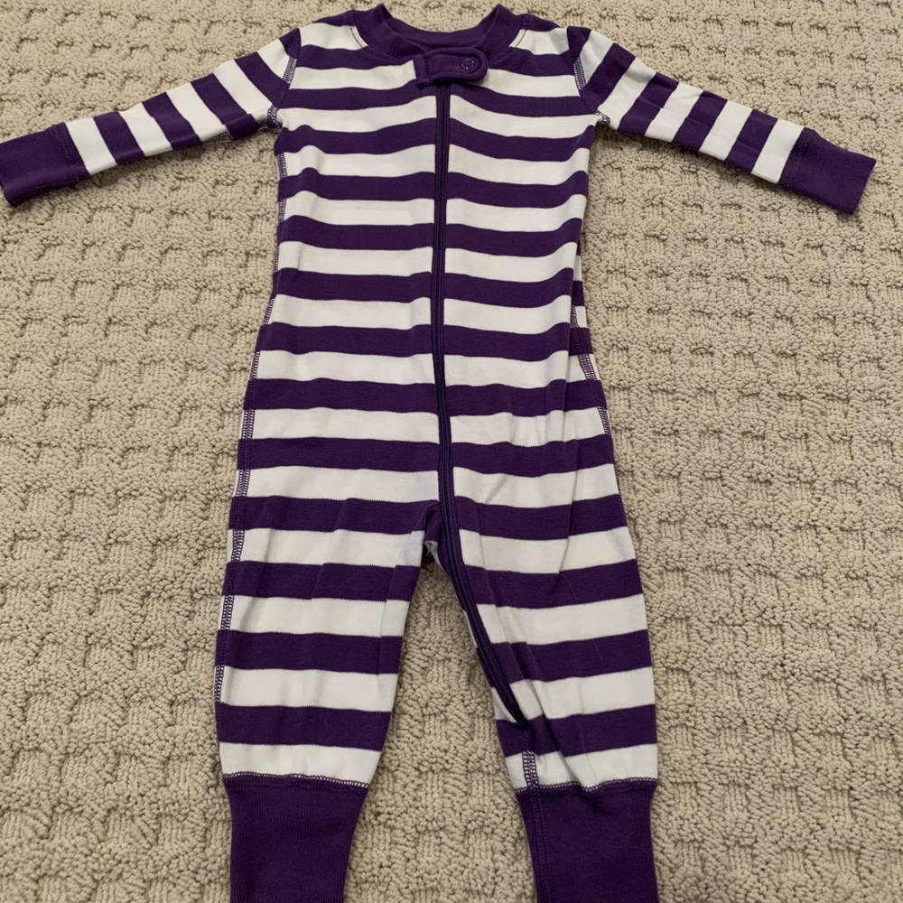 Hanna Andersson Purple Striped PJs